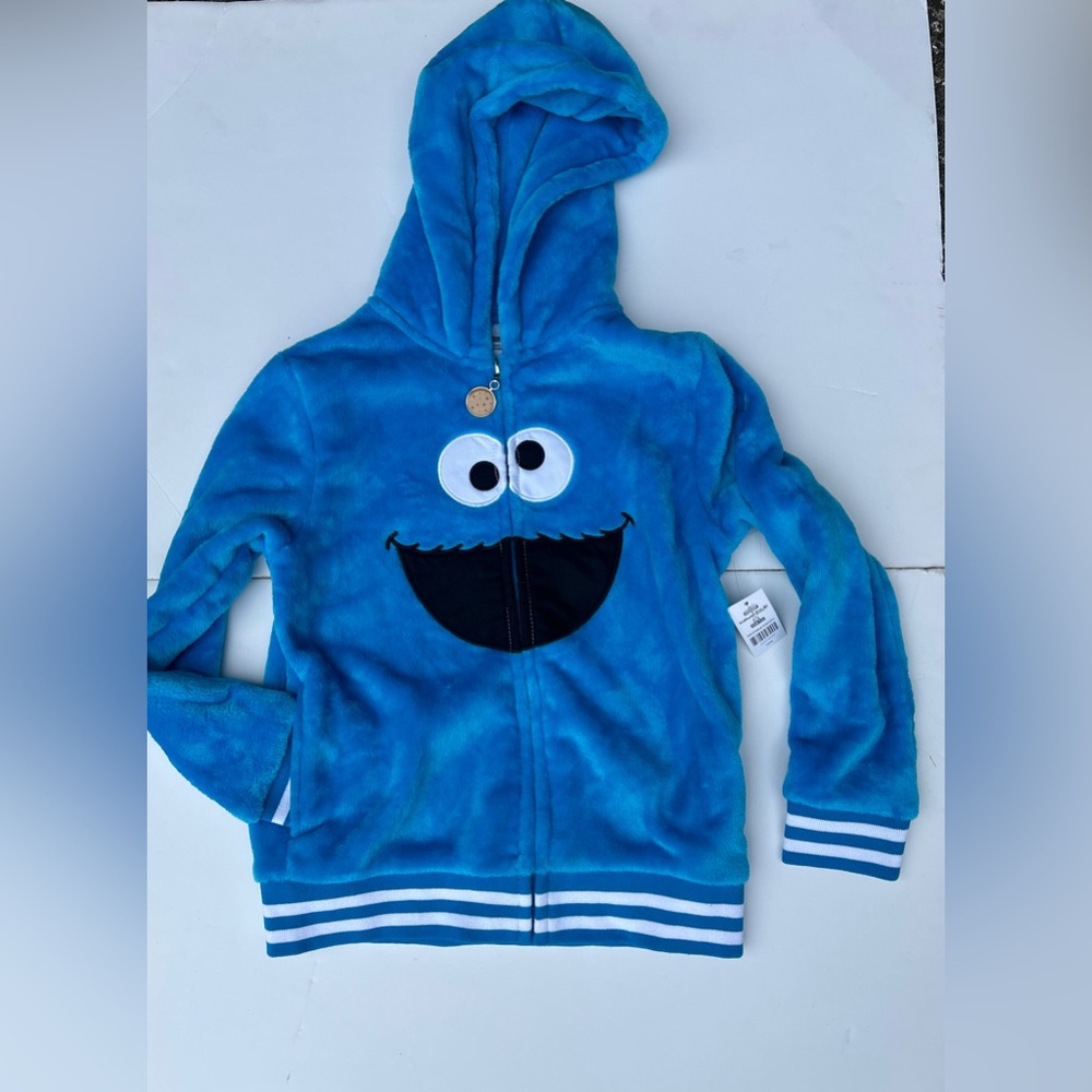 Blue Cookie Monster Kids Hoodie